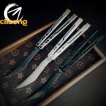 Once Original Design Alpha Bone Balisong 7075 Aluminum Alloy Handle False