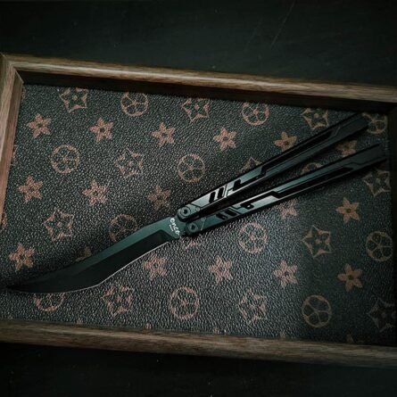 Once Original Design Alpha Bone Balisong 7075 Aluminum Alloy Handle False Edge - Image 7