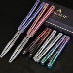 Longslip Aries Balisong 7075 Aluminum Handles & Tuning Fork Blade - Image 3