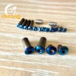 REP stainless steel screws with titanium coated blue finish