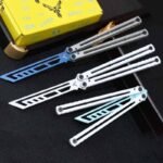 NEW XDYY Krake Raken (Kraken) V3 Balisong – Stainless Steel with Ceramic Coating and Luminous Silicone Parts - Image 2