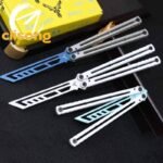 NEW XDYY Krake Raken (Kraken) V3 Balisong – Stainless Steel with Ceramic Coating and Luminous Silicone Parts