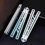 NEW XDYY Krake Raken (Kraken) V3 Balisong – Stainless Steel with Ceramic Coating and Luminous Silicone Parts - Image 4