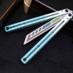 NEW XDYY Krake Raken (Kraken) V3 Balisong – Stainless Steel with Ceramic Coating and Luminous Silicone Parts - Image 5