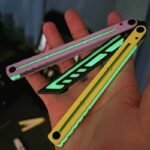 NEW XDYY Krake Raken (Kraken) V3 Balisong – Stainless Steel with Ceramic Coating and Luminous Silicone Parts - Image 6